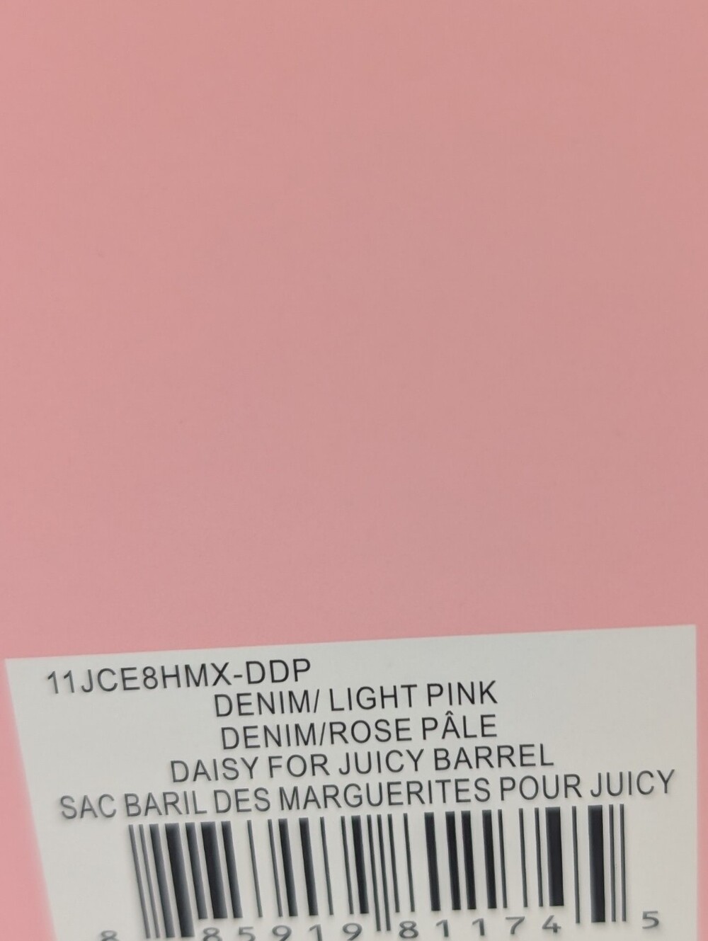 Juicy Couture Denim Pink Daisy Barrell Bag with JC Charm & Butterfly Detail 🦋 - Picture 15 of 16